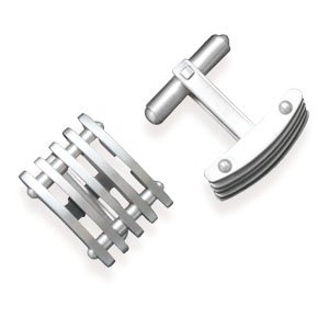 Stainless Steel 6 Row Cuff Links