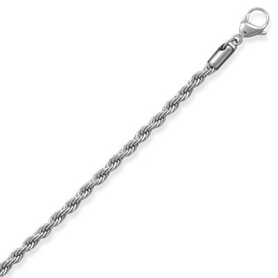 32" Stainless Steel 4mm Rope Chain