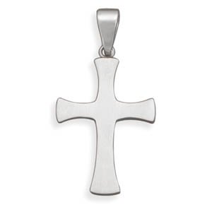 Reversible Stainless Steel Cross Pendant