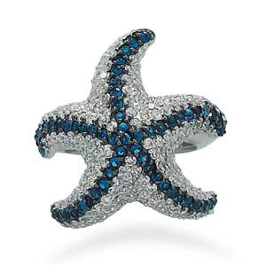 CZ Starfish Ring