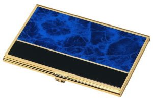 Business Card Case Blue Marble