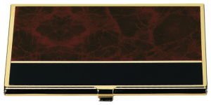 Business Card Case Brown Marble