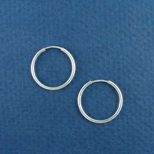 18mm Thin Sterling Silver Hoop