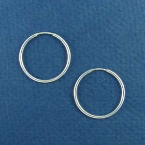 22mm Thin Sterling Silver Hoop