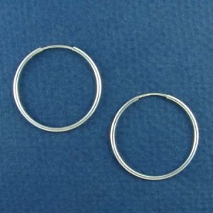 25mm Thin Sterling Silver Hoop