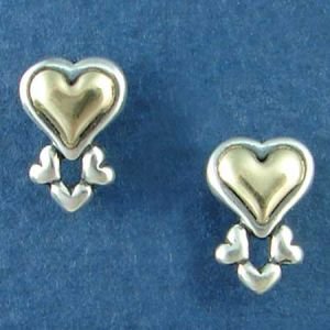 14K Gold and Sterling Silver Heart III