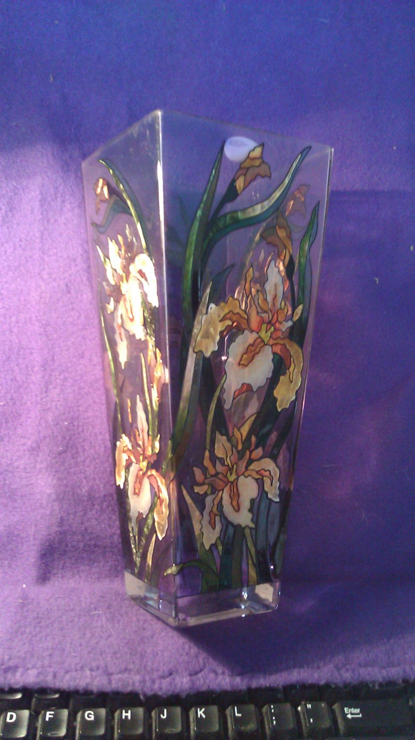 Amia Stained (Iris) Glass Vase