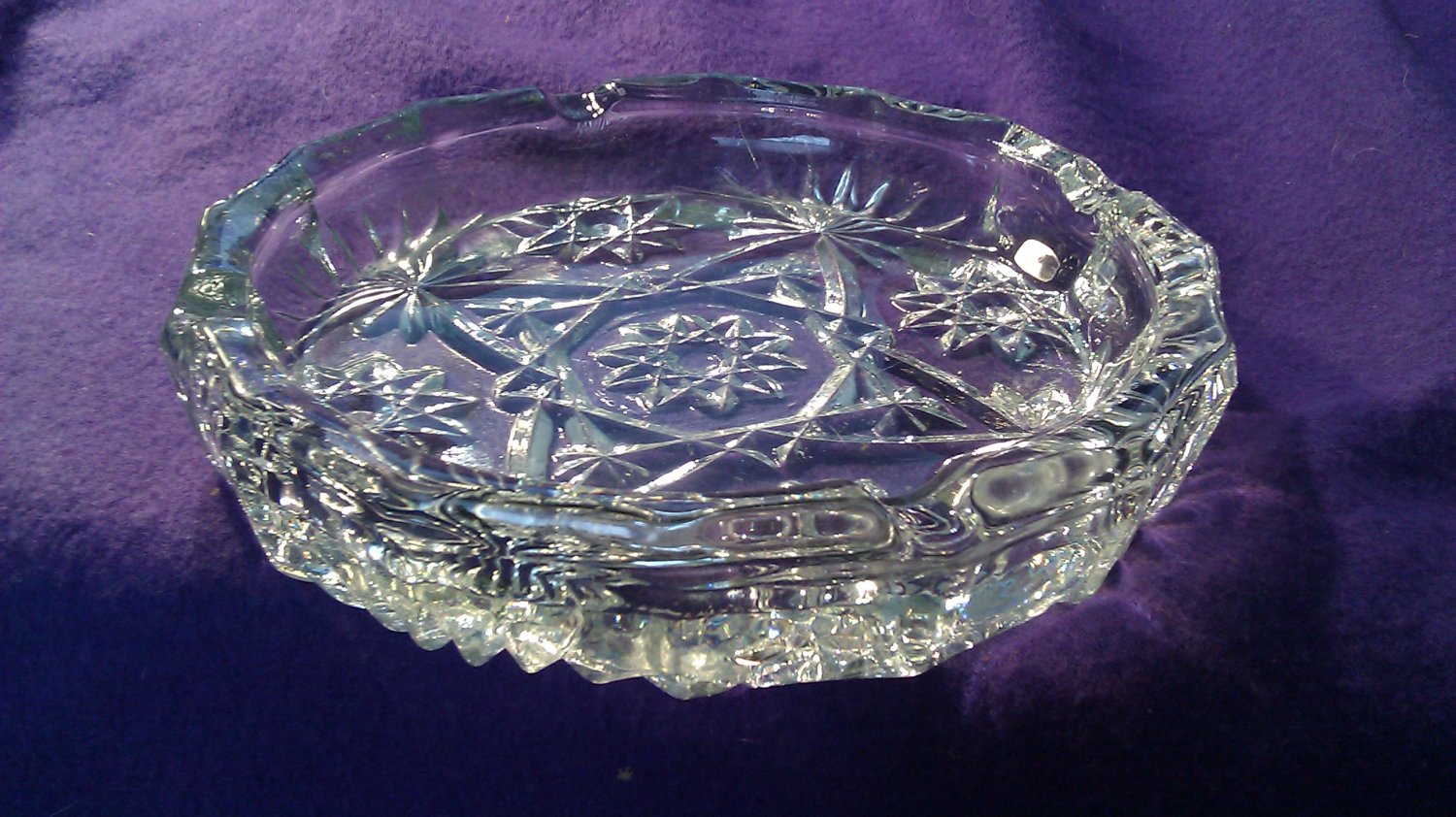 Ash Tray, Heavy Clear Glass