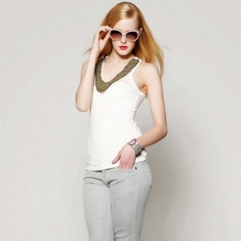 Embellished Bib Tank