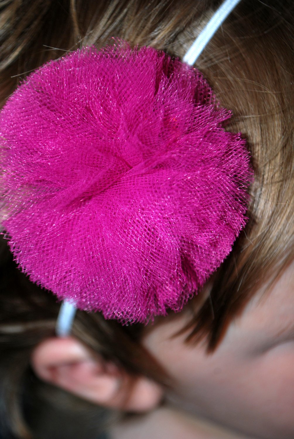 Fuscia Poof Bow
