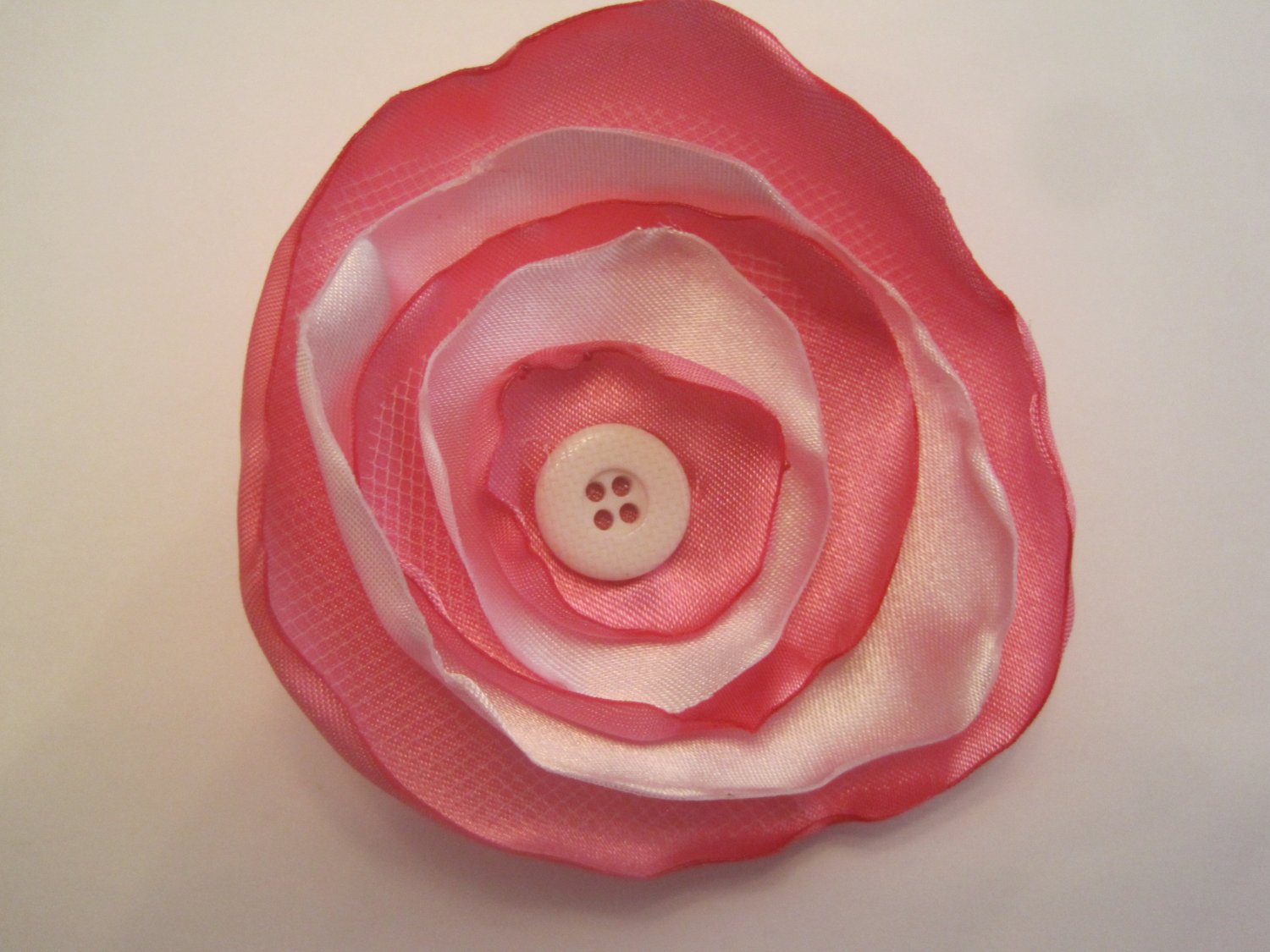 Pink and White Circle Flower