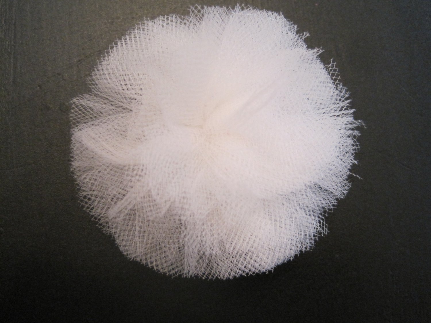 White Poof Bow