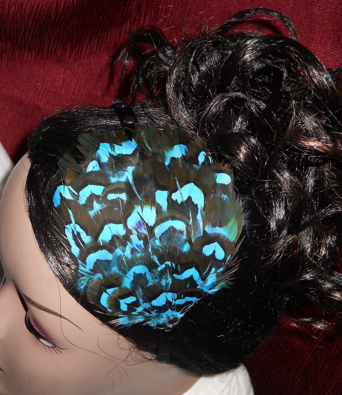 Lovely Turquoise Feather Headband