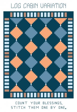 Vectors of Quilt Block, Log Cabin Pattern - Log cabin quilt block