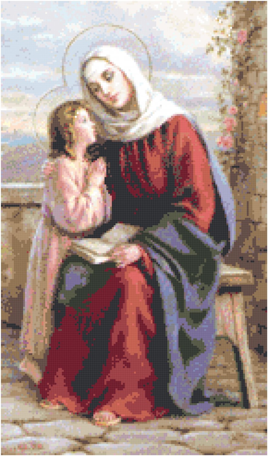 Икона Святой Анны матери Богородицы католическая