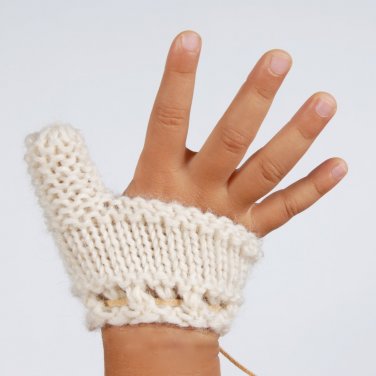 Thumb Sucking Baby / Toddler Mitten - Beige, Size S: 12-24 Months