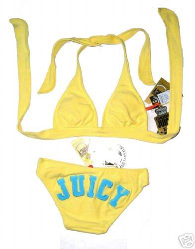 Yellow Juicy Couture Bikini Size Large Uk 10-12