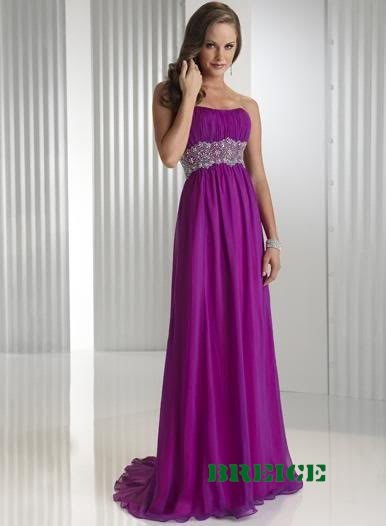 Purple Long Evening Dresses Prom Formal Gowns 03