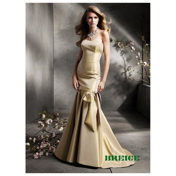 Elegant Gold Long Evening Dresses Prom Formal Gowns 15