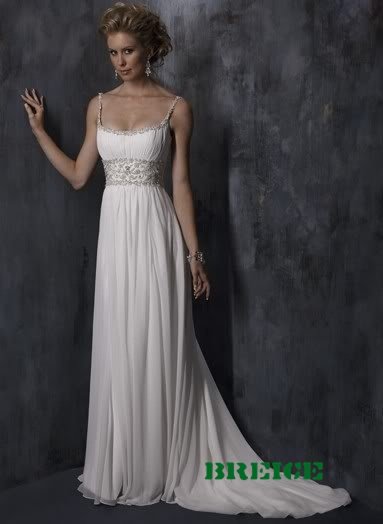 Elegant Chiffon Wedding Dress Bridal Gowns 26