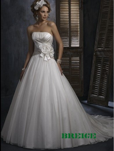 Elegant A-Line Wedding Dress Bridal Gowns 28