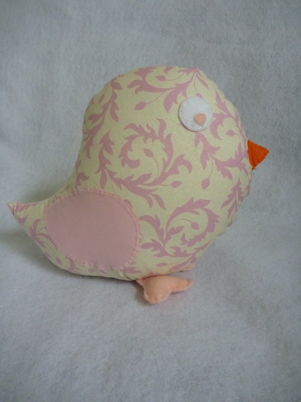 Bird Pillow in Pink for Baby Tree Nursery Decor