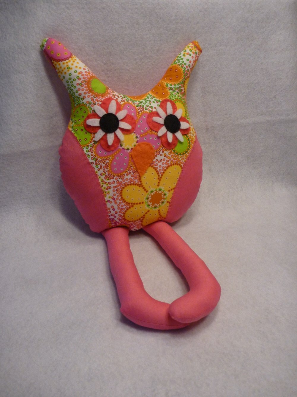 Owl Tooth/Wish Pillow in Retro Pink with Rag Doll Legs