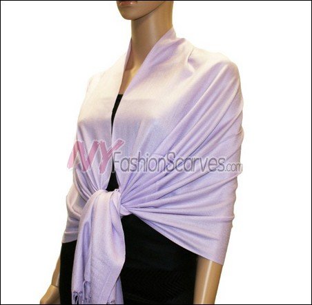 Silky Soft Solid Pashmina <br>Thistle