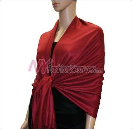 Silky Soft Solid Pashmina <br>Burgundy