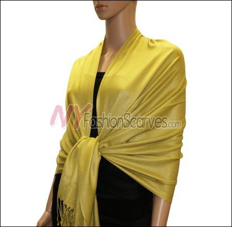 Silky Soft Solid Pashmina <br>Golden Rod