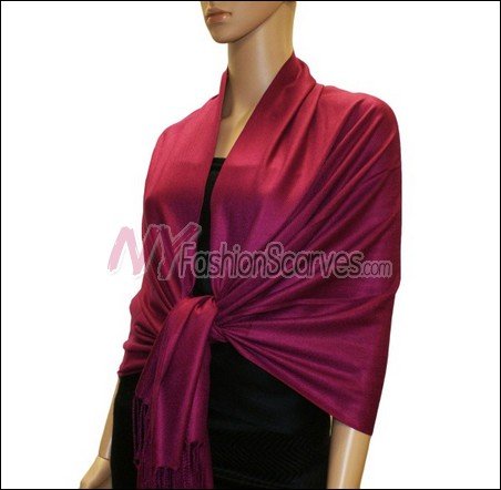 Silky Soft Solid Pashmina <br>Wine