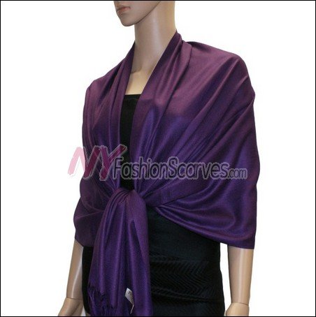 Silky Soft Solid Pashmina <br>Indigo