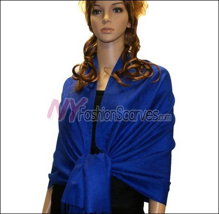 Paisley Jacquard Pashmina<br>Blue