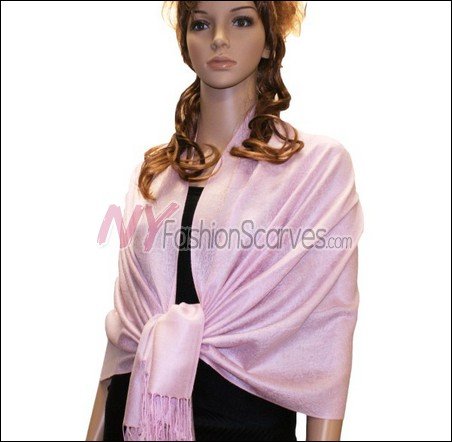 Paisley Jacquard Pashmina<br>Light Pink