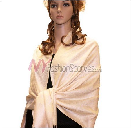 Paisley Jacquard Pashmina<br>Yellow Beige