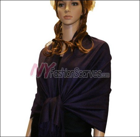 Paisley Jacquard Pashmina<br>Ink Purple