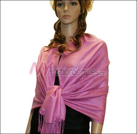 Paisley Jacquard Pashmina<br>Maroon Pink