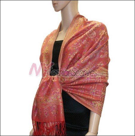 Paisley Grid Shawl <br>#NY052-12