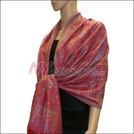 Paisley Grid Shawl <br>#NY052-13