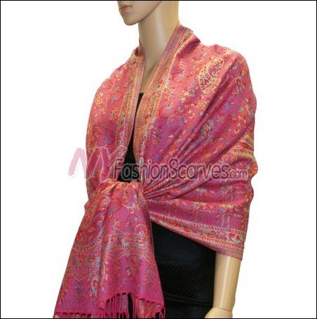 Paisley Grid Shawl <br>#NY052-16