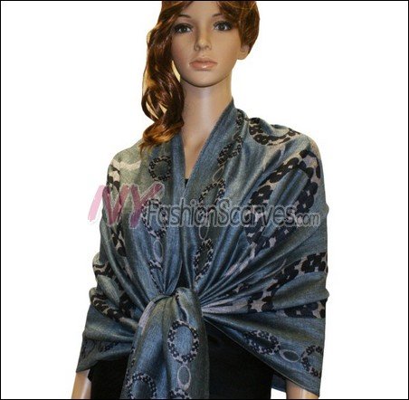 Abstract Circle Shawl<br>Pale Blue