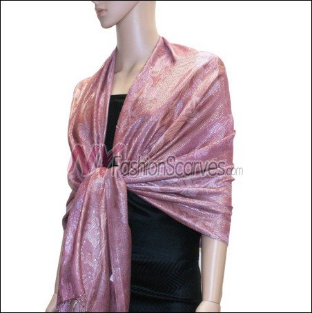 Metallic Stem Flower Shawl 09