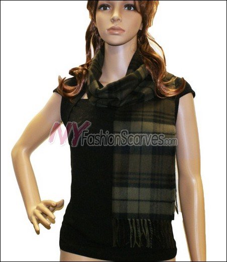 Plaid Cashmere Feel Scarf <br>NY22-01