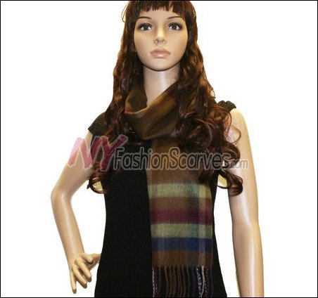 Plaid Cashmere Feel Scarf <br>NY28-05