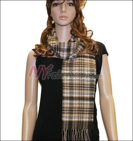 Plaid Cashmere Feel Scarf <br>NY31-02