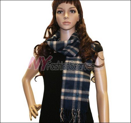 Plaid Cashmere Feel Scarf <br>NY33-04
