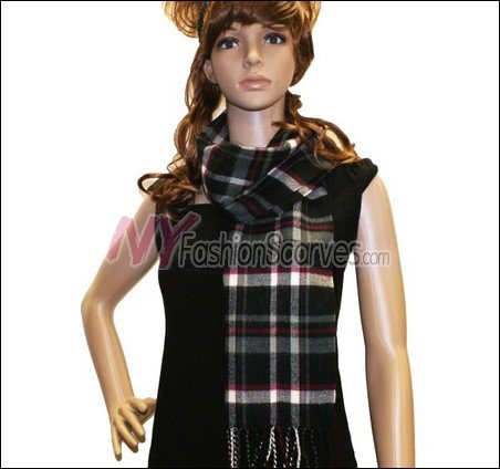 Plaid Cashmere Feel Scarf <br>NY42-01