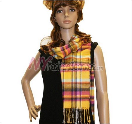 Plaid Cashmere Feel Scarf <br>NY42-03