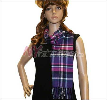 Plaid Cashmere Feel Scarf <br>NY42-04