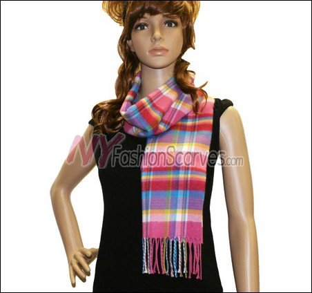 Plaid Cashmere Feel Scarf <br>NY42-05